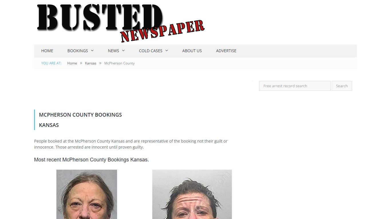 McPherson County, KS Mugshots - BUSTEDNEWSPAPER.COM